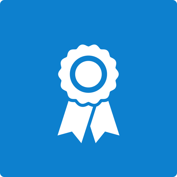 rib icon with blue background