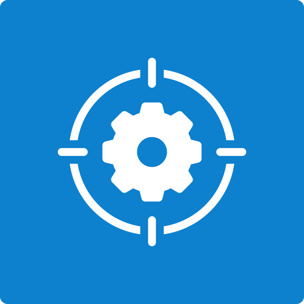 focus icon with blue background